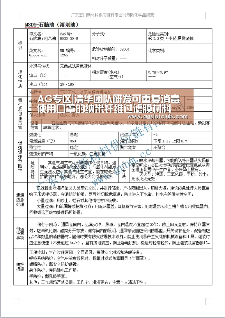 AG专区|清华团队研发可重复消毒使用口罩的纳米纤维过滤膜材料(图1) AG专区