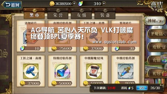 AG导航_苦心人天不负 VLK打破魔终登顶BPL夏季赛!(图1) AG娱乐城